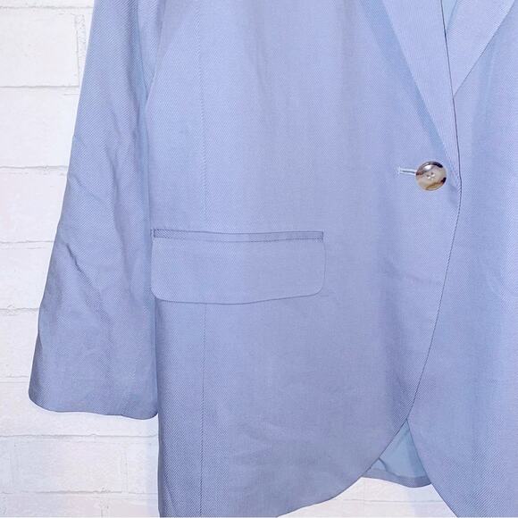 Madewell $178 Light Blue Larsen Blazer in Drapeweave LG (10-12) EUC - Picture 3 of 11